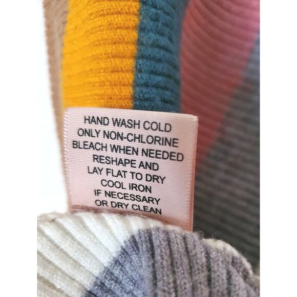 Philosophy Sweater Verticle Stripe Multicolor Knit Long Sleeve Pullover Womens M - Picture 8 of 8